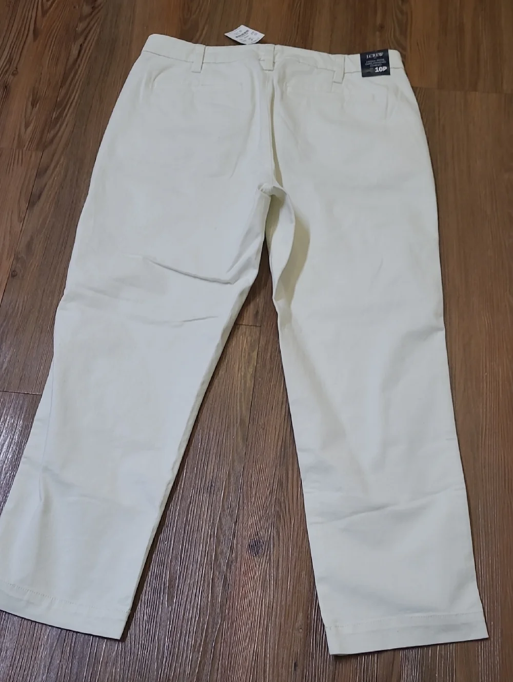J.‎ Crew women,s's Cream Chino Pants for women,s size 10p new.